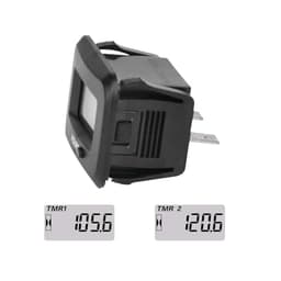 Jayron Digital Hour Meter AC/DC 5-277V - Initial Hours Settable, Dual Resettable Timers, IP68 Waterproof Maintenance Tracker for Lawn Mower Tractor