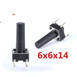 40PCS/Lot Touch Switch 6x6x14MM 4PIN Tactile Tact Micro Button Self-Reset 6 * 6 * 14mm Keys DIP