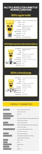 80Ghz Radar Level Sensor G1.5 DN80 Flange 0-200℃ Level Meter 4-20mA with DC24V Level Gauge Transmitter(0-20m G1.5)