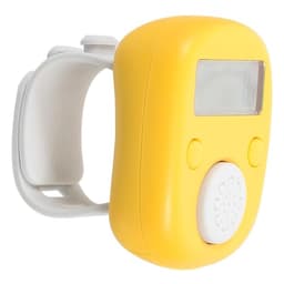 Yellow Finger Mounted Manual Digital Counter, Plastic Portable Tally Device