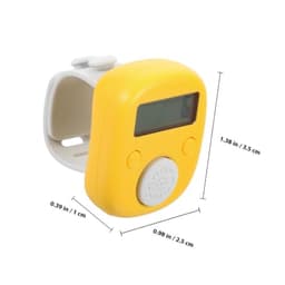 Yellow Finger Mounted Manual Digital Counter, Plastic Portable Tally Device