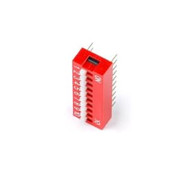 5Pcs 2.54mm Red Flat Dial Toggle Coding Switch Touch ON/Off DIP DS 1-10P DS-4P DS-08P DS-10P DS-6P DS-2P(7P)