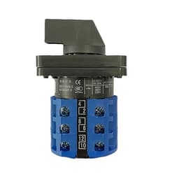 Rotary Cam Switch LW26-20 Changeover Selector with Center Off 1-0-2 Positions 3 Poles 48x48mm Panel