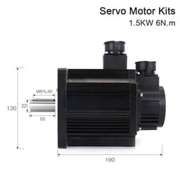 1.5KW Servo Motor Driver Kits 6N.m 220V 6A 2500rpm AC Servo Motor Driver Without Brake for CNC Router