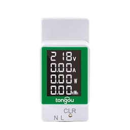 Din Rail Wattmeter Electricity Digital Power Energy Meter Watt Volt Voltmeter Factor Time Current Monitor Ammeter AC50-300V 100A