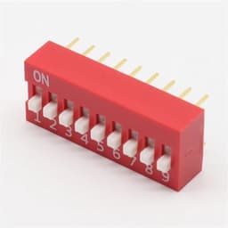 9 Position 2.54mm Pitch 18 Pin Slide DIP Switch 10Pcs