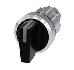 Changeover Switch Illuminated Round Metal Short Knob 3SU1052-2BM10-0AA0