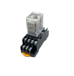 10SET HH54P MY4NJ Plug-in Relay PYF14A DC/AC 12v 24v 36v 48v 110v 220v DC/AC 5A Silver Contact 14pins 4PDT rele Socket(DC,12V)