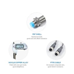 M12 Inductive Proximity Sensor IP66 DC30V 4 Pin Connector LMT12