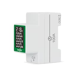 Din Rail Wattmeter Electricity Digital Power Energy Meter Watt Volt Voltmeter Factor Time Current Monitor Ammeter AC50-300V 100A
