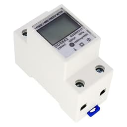 3pcs Voltage Current Power Consumption Meter Wattmeter Electricity 220V AC Single-Phase KWH Meter 80A(No-Backlight-Display)