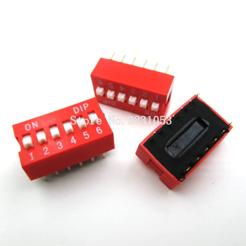 DIP Switch 6 Way Tactile On Off