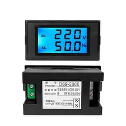 LCD Digital Voltmeter Frequency Meter Phase 110V 220V Three 380V 50Hz Tester D69-2080 1Pcs(AC 80-300V)