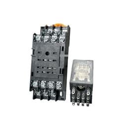 10SET HH54P MY4NJ Plug-in Relay PYF14A DC/AC 12v 24v 36v 48v 110v 220v DC/AC 5A Silver Contact 14pins 4PDT rele Socket(DC,12V)