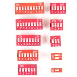 50pcs Double Row Dip Switch Assorted Kit 1 2 3 4 5 6 7 8 910 Position 2.54mm PCB Mountable On Off DIP Switches Slide Type Red Toggle Dial Switch for