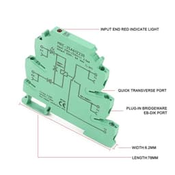 PLC Electromagnetic Relay Contact Interface Module Input 230VAC/220VDC 1NO 1 NC 6A