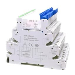 10Pcs 41F-1Z-C2-1 HF41F 5-ZS 12-ZS 24-ZS 5V 12V 24V 230V 6A 1CO Slim/SSR Relay Mount On Screw Socket with LED Wafer