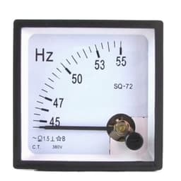 SQ-72 45-55Hz Frequency Panel Meter 1.5 Accuracy Class Pointer Type Analog AC 220V380V 1Pcs(110V)