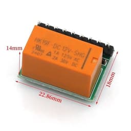 5V DC Relay Board Double Pole Throw Switch HK19F PCB 1/5Pcs(1 Pcs,DC 12V)
