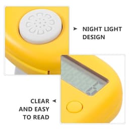 Yellow Finger Mounted Manual Digital Counter, Plastic Portable Tally Device