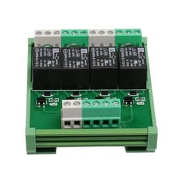 10pcs 4 Channel Relay Module 1 SPDT DIN Rail Mount 12V 24V DC/AC Interface Relay Module 220V 230V 5VDC(FY-T734-5VDC)