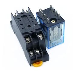 GUMMMY 10pcs MY2P HH52P MY2NJ 12V 24V DC/110V 220V AC Coil General Purpose DPDT Micro Mini Relay with Socket (Size : DC 12V)
