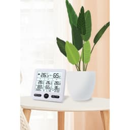 ABS Large Screen with Color Indoor Outdoor Digital Temperature Humidity Meter