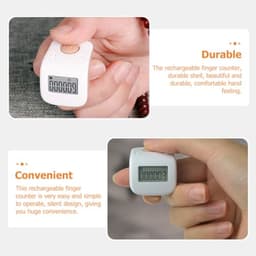 Rechargeable Digital Silent Finger Counter with Ring for Tally