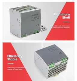 240W DIN Rail Power Supply DR-240-24 24V 10A AC DC Converter CCTV LED