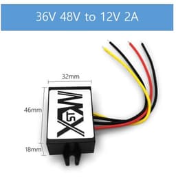 36V 48v to 12V 1A to 60A Power Converter Step Down 36 48 Volt to 12 Regulator Voltage(2A ABS Plastic)