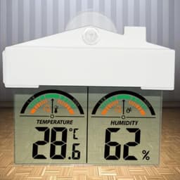 Suction Cup Indoor Outdoor Temperature Humidity Meter Window Mount
