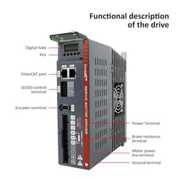 220V 5/6A 3000RPM IP65 4N.m/5N.m/6N.m 1.2KW1.5KW1.8KW AC Servo Motor Controller AC Servo Motor Drivers Kit(1.8KW Increment 17)