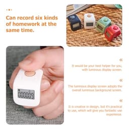 Rechargeable Digital Finger Counter with Ring, Silent Silicone