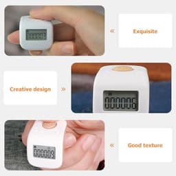 NUOBESTY Rechargeable Finger Counter with Ring, 6 Digit Digital Tally