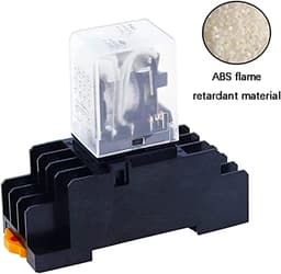 Relay HH54P MY4NJ Plug-in PYF14A DC/AC 12v 24v 36v 48v 110v 220v 5A Silver Contact 14pins 4PDT rele Socket(Dc,12V)