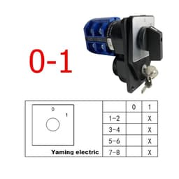 with Key 63A 660V Circuit Control Selector LW26-63/2 Two Poles Silver Contact YMW26-63 Changeover Rotary Cam Switch(012)