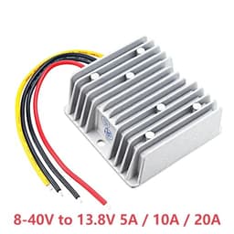 1pcs Boost Buck 12V 24V 8-40V to 13.8V DC DC Converter to 13.8V 1A-55A Voltage Regulator Car Truck Boat Waterproof(10a)