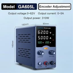 1PCS Adjustable Power Supply 30V 60V 120V Laboratory Power Supply Adjustable Regulated Lab Bench Power Supplies(GA605L 62V 5A)