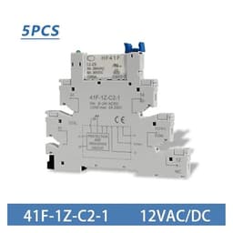 5PCS 10PCS Rail Slim Relay Module 41F-1Z-C2-1 Integrated Mount Power Relay Relay Holder 12V 24V ACDC Relay Socket 6.2mm(F)