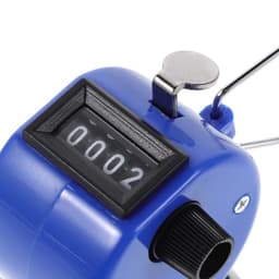 Alasum 4 Digital Tally Counter with Base Plastic Metal Blue