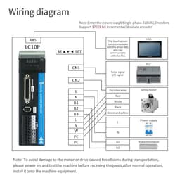 220V 3000RPM IP65 AC Servo Motor Controller Kit 200W400W600W750W1000W AC Servo Motor Drivers Kit for Intelligent Home