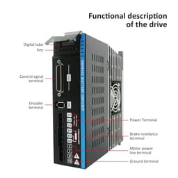 Servo Motor Servo Motor 1.2KW 1.5KW 1.8KW servo Driver kit 110ST 4Nm 5Nm 6Nm 3000rpm 220v ac Motor(1.2KW 17bit)