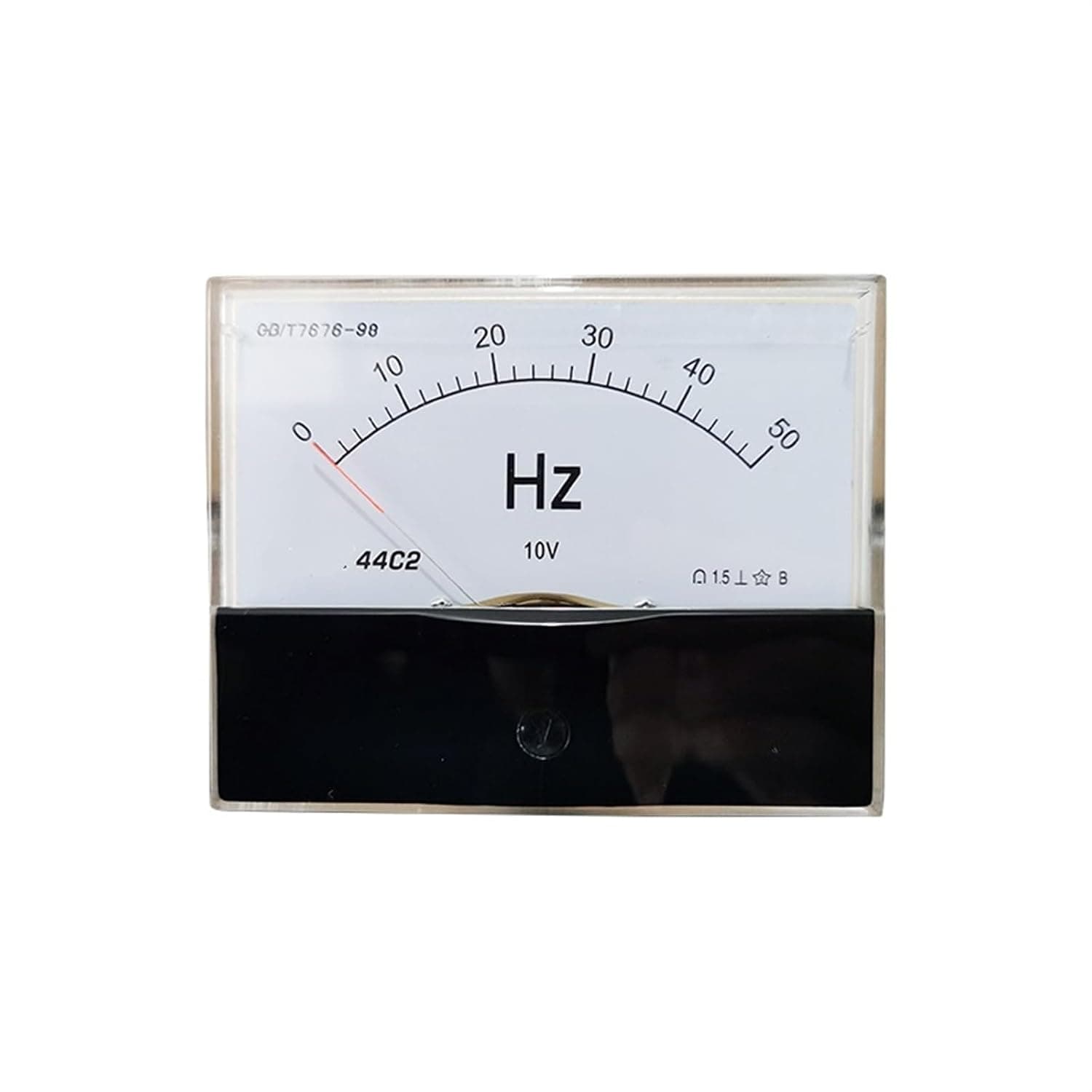 44C2-Hz DC Frequency Meter 0-50Hz/ DC10V Sensor Excitation Voltmeter Square Pointer 100x80MM 1Pcs