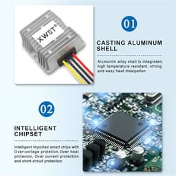 36V 48v to 12V 1A to 60A Power Converter Step Down 36 48 Volt to 12 Regulator Voltage(2A ABS Plastic)