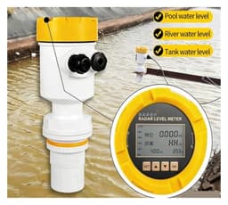 Radar Level Meter 4-20mA LCD Gauge RS485 0-20m Water Sensor DC 24V(0-5m 4-20mA Output)