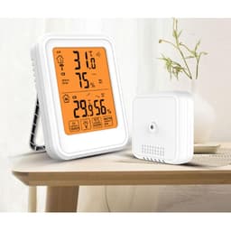 ABS Digital Multi-Functional Temperature Humidity Meter Home Large Screen Alarm Clock