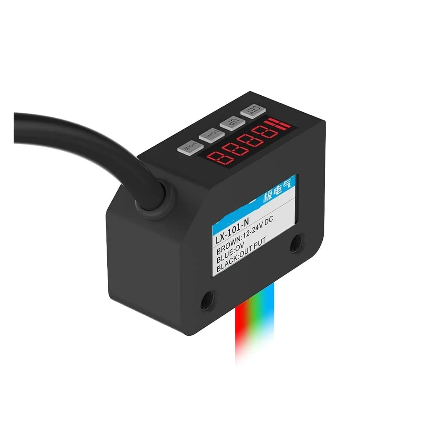 Color Sensor photoelectric Switch RGB Mark Recognition Deviation Correction 12-24V DC NPN PNP Differential Positioning(PNP)