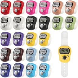 VZZNN Electronic Finger Counter,24 Pack Finger Founter Flicker,Tally Counter | 5 Digit Number Count Clicker,clicker Counter,12 Colors Counting