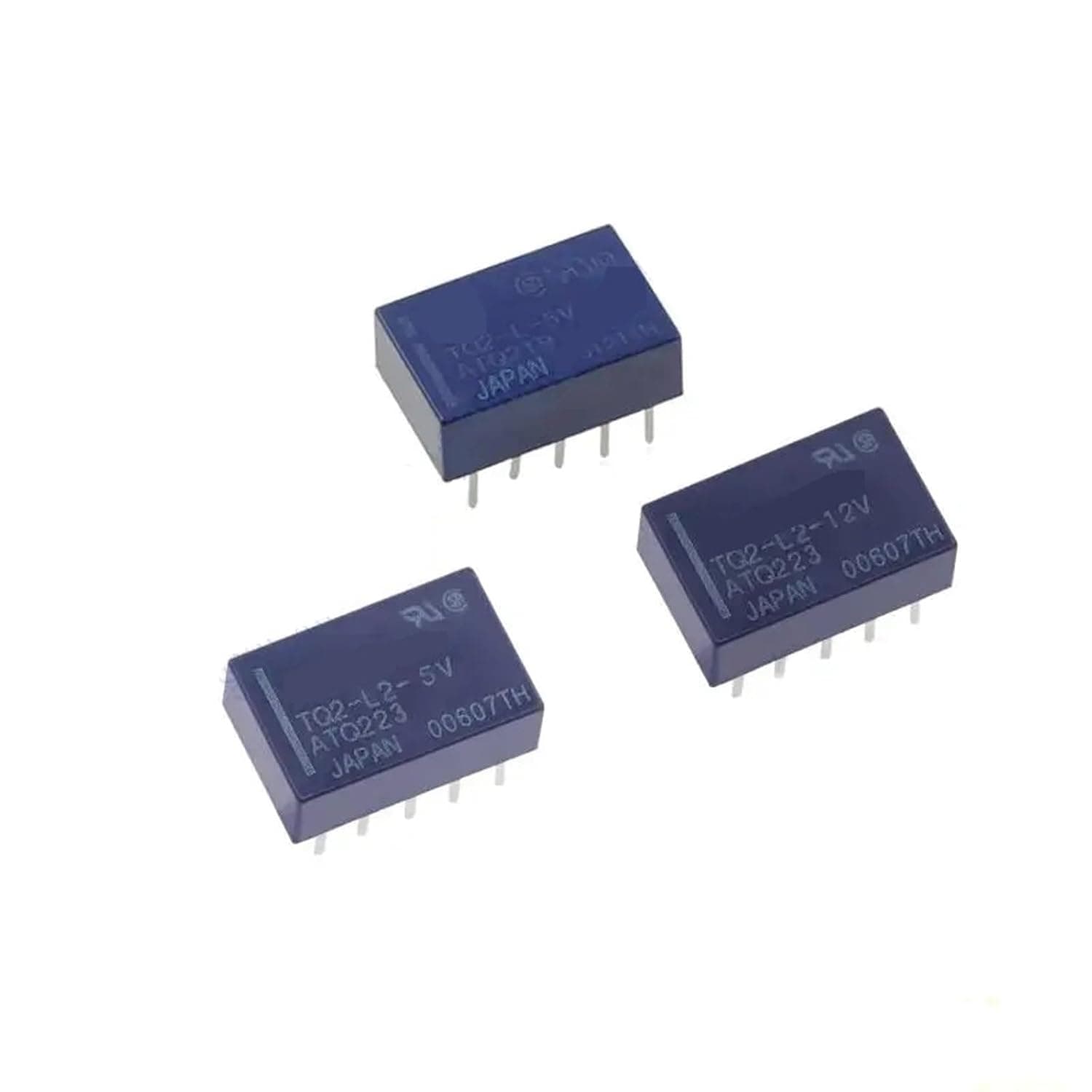 TQ2-3V TQ2-5V TQ2-12V TQ2-24V TQ2-48V TQ2 5V 12V 24V DC 1A 10Pin Signal Relays 2Pcs(TQ2-24V (ATQ204))