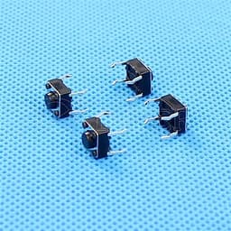 50PCS 6x6MM 4PIN Light Tactile Tact Push Button Micro Switch Direct Plug-in Self-Reset Kit Sets DIP Copper Key Switches(5mm)